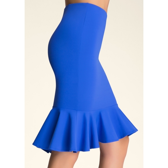 Bebe Flounce Bottom Midi Skirt - Picture 4 of 11